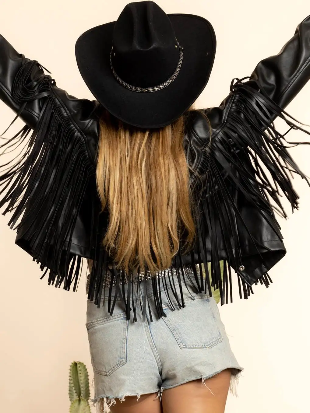 27 Montana Fringe Faux Leather Jacket