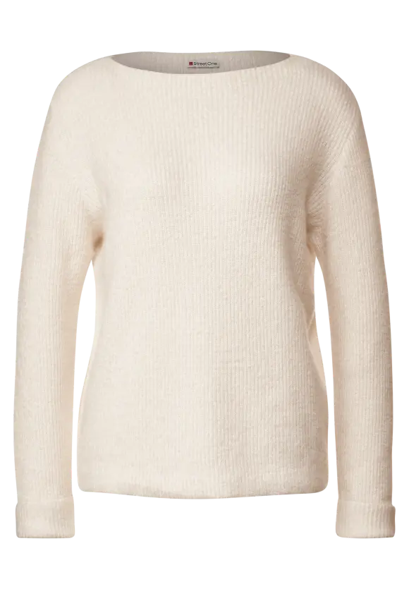 302413- White Featheryarn Sweater - Street One