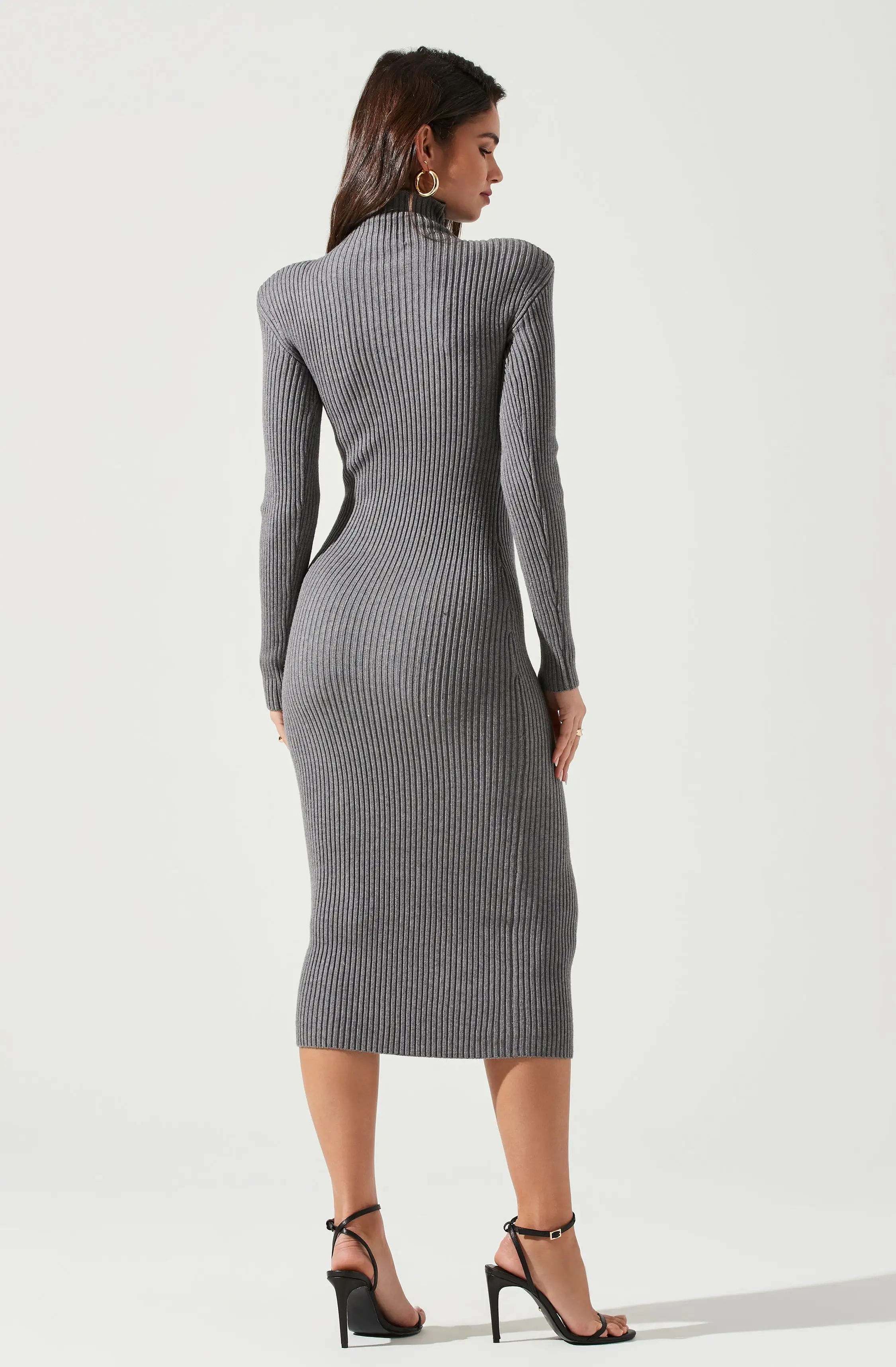 Abilene Long Sleeve Turtleneck Midi Sweater Dress