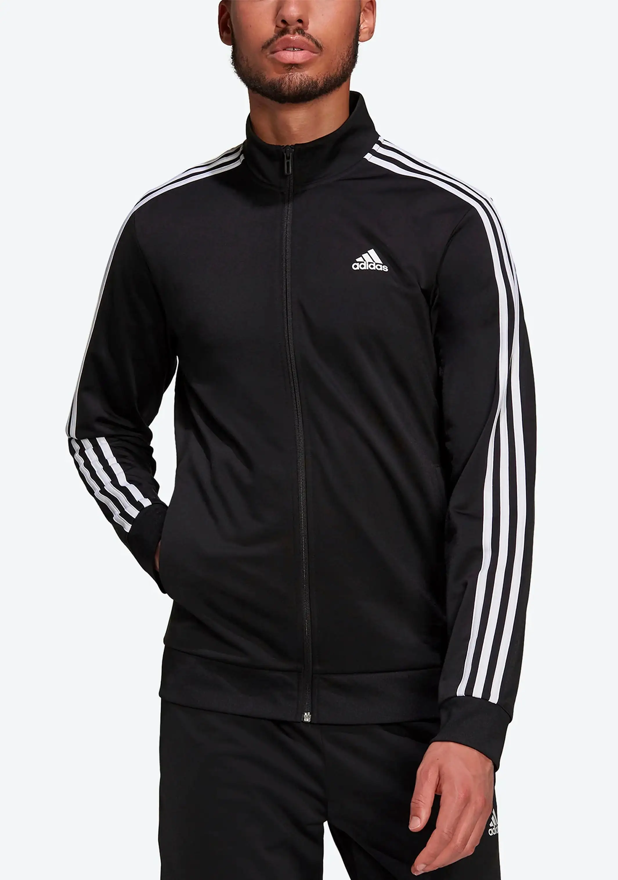 Adidas Mens Warm-Up Tricot Jacket Black <br> H46099