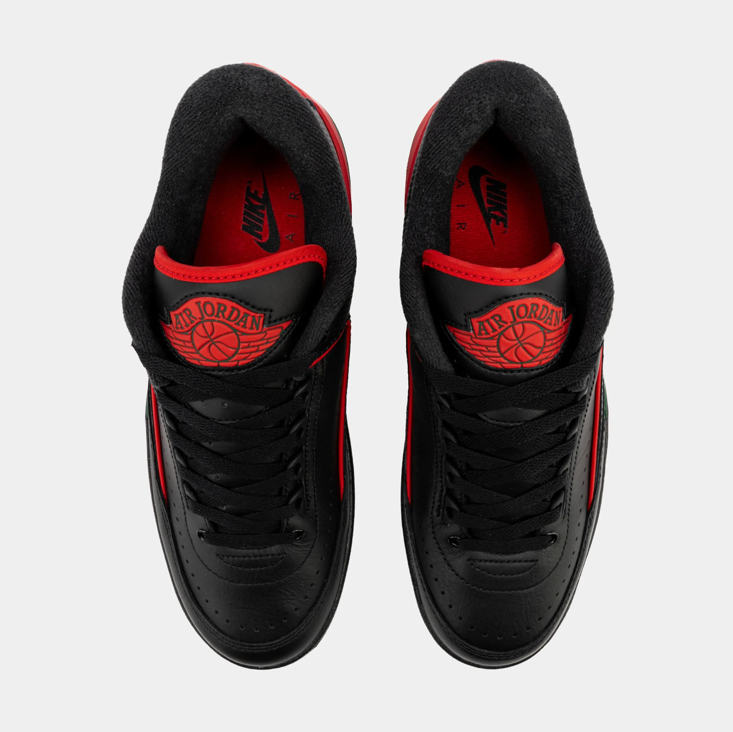 Air Jordan 2 Retro Low Christmas Mens Lifestyle Shoes (Black/Fire Red/Cement Grey) Free Shipping