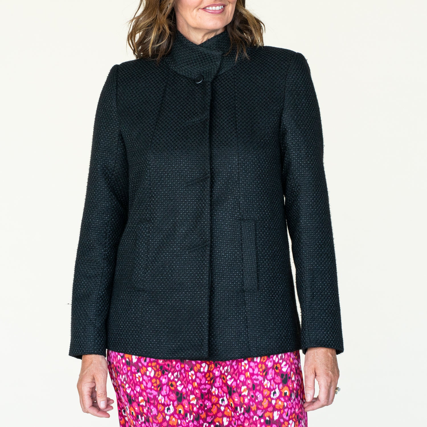 Boucle Coat - Black