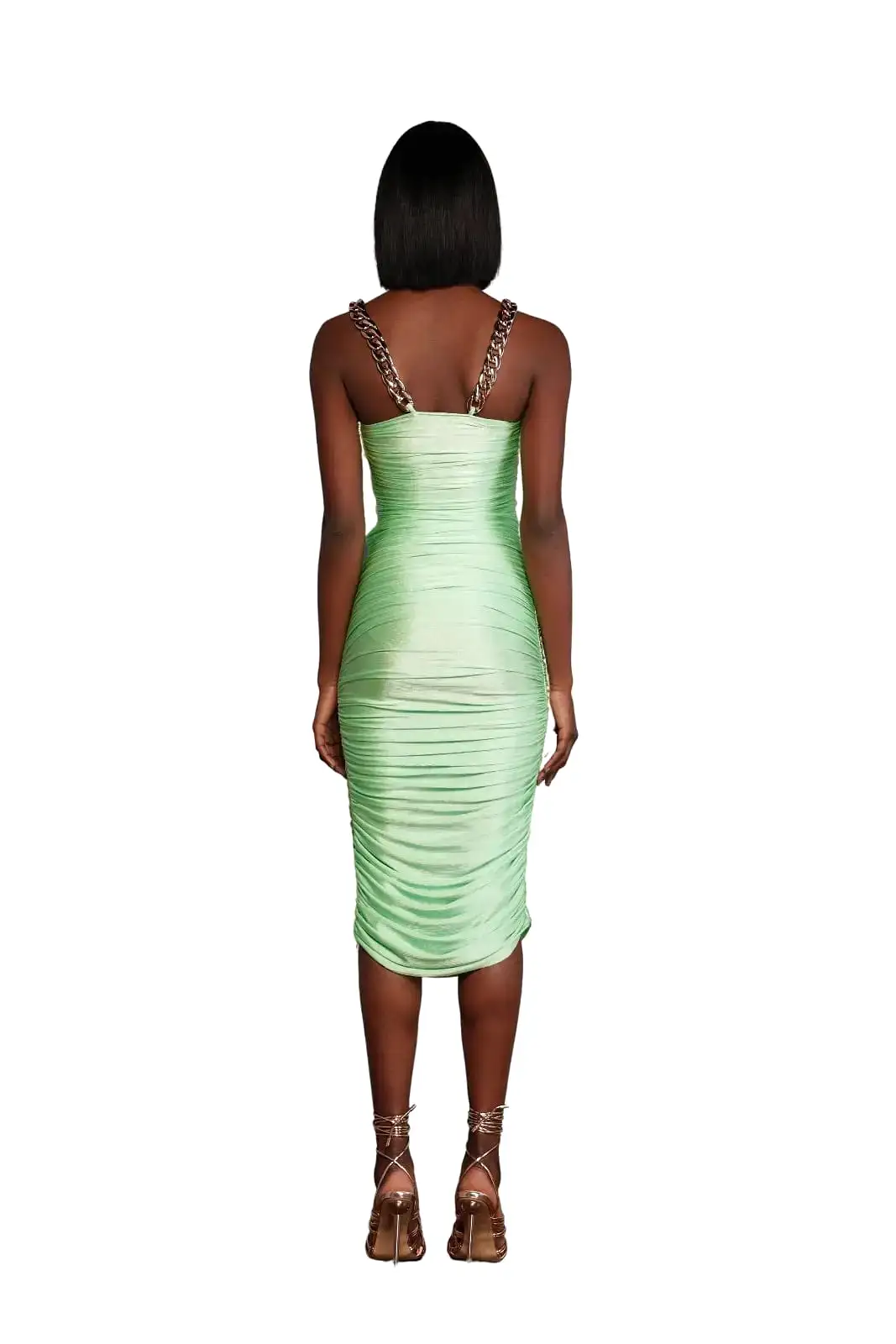 Bronx and Banco - Nadia Neon Mint Midi Dress - Neon Mint