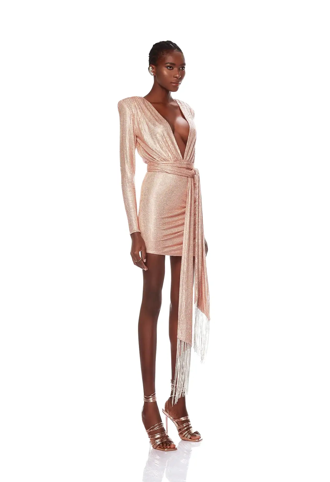 Bronx and Banco - Rihanna Starlight Nude Mini Dress - Nude