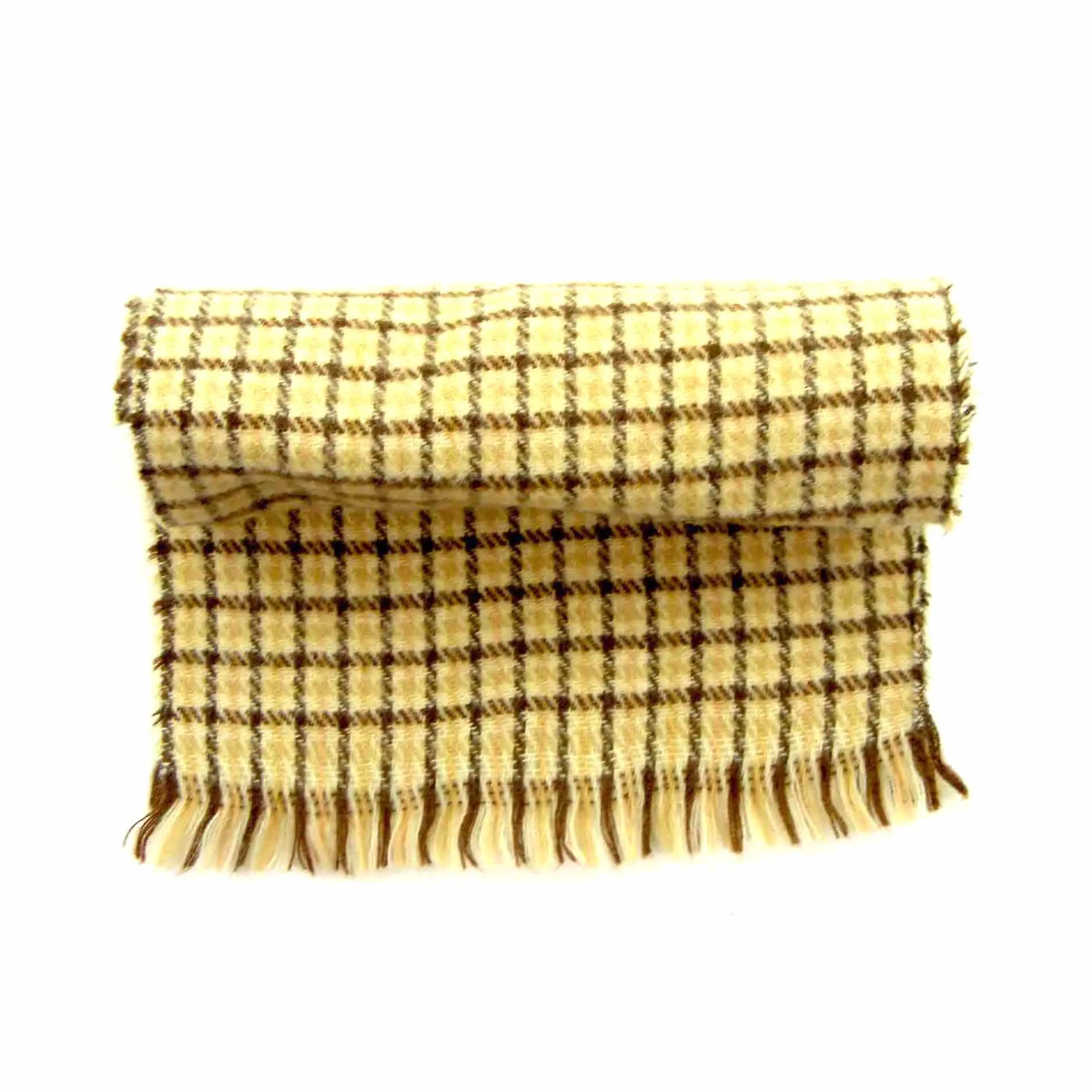 Brown Check Scarf