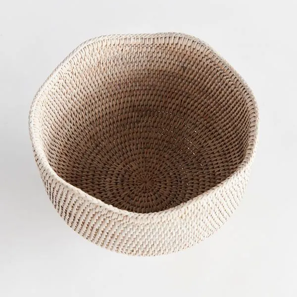 Burma Rattan Footed Cachepot