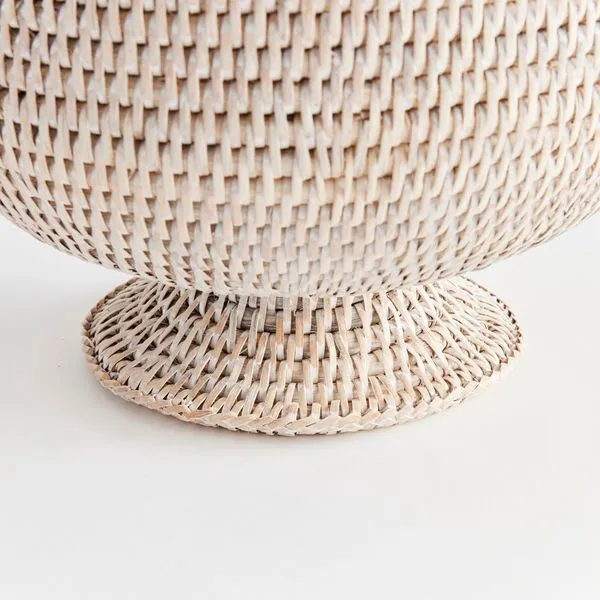 Burma Rattan Footed Cachepot