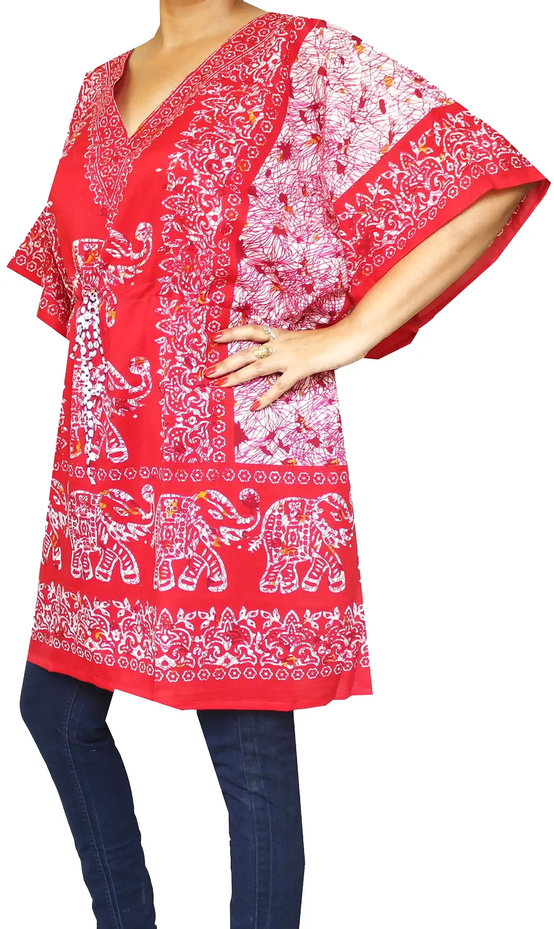 Caftan Printed Womens Tunic Beach Dress