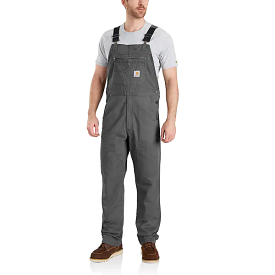 Carhartt Mens Relaxed Fit Canvas Bib Overall - Gravel