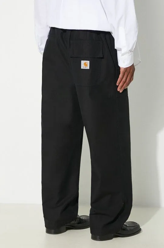 Carhartt WIP cotton trousers Hayworth Pant black color I033135.8902