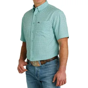 Cinch Men's Turquoise Print Arena Flex Short Sleeve