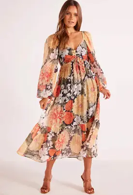 Clementine Midi Dress-Vintage Floral