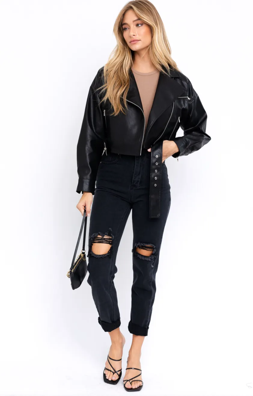 Courtney Moto Leather Jacket