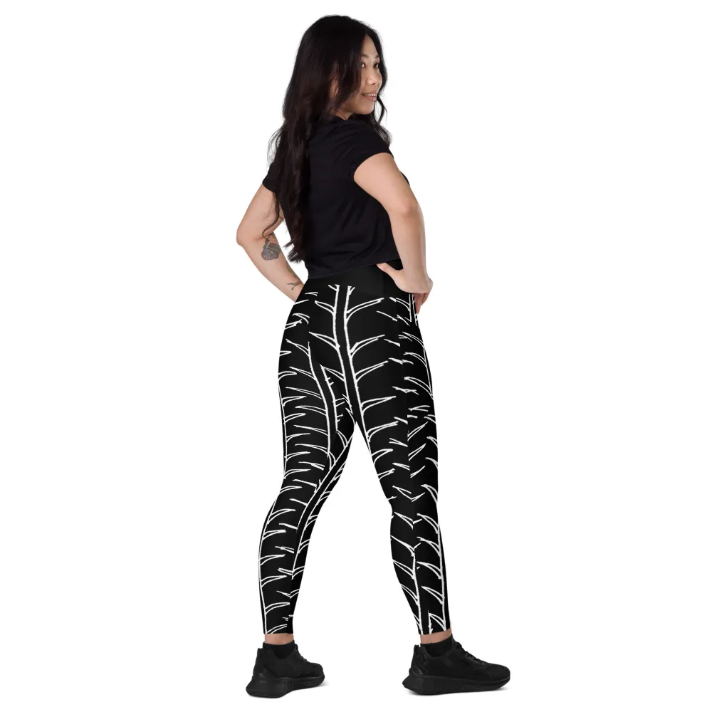 Crossover leggings with pockets – Plants Teach Movement