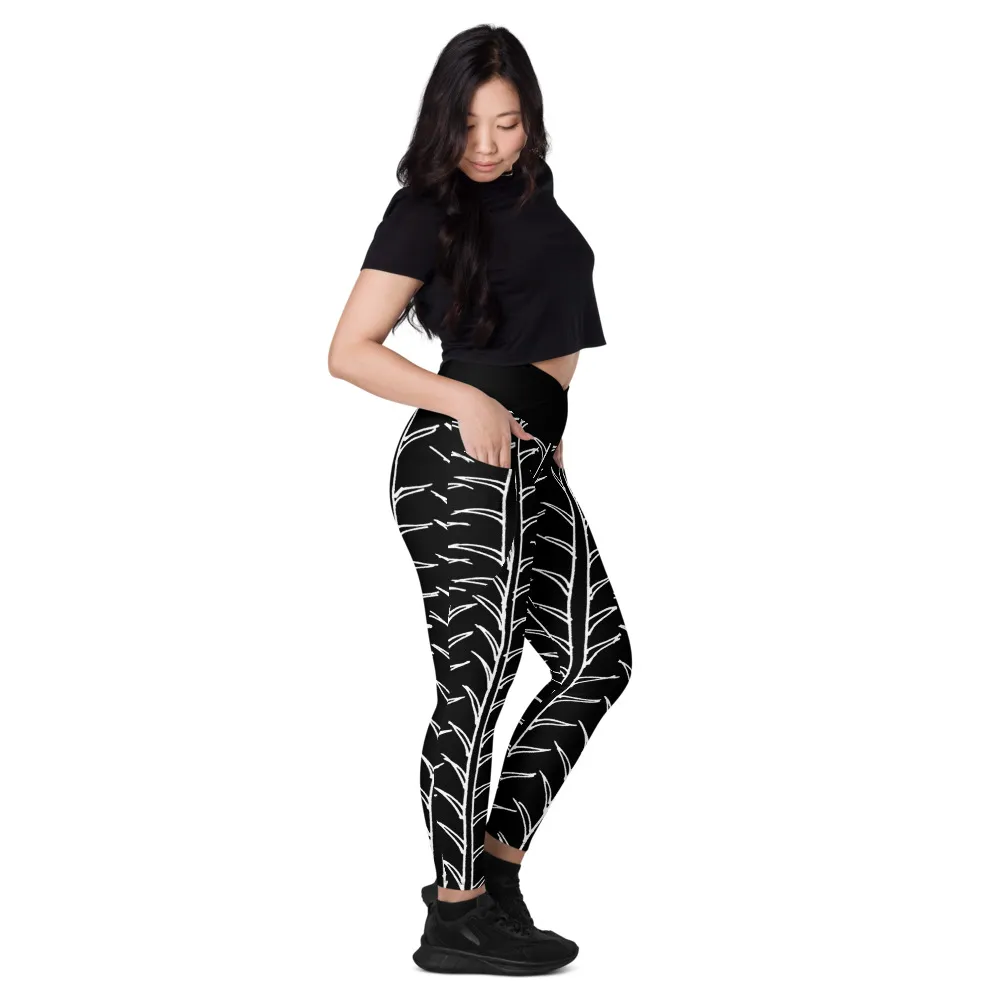 Crossover leggings with pockets – Plants Teach Movement