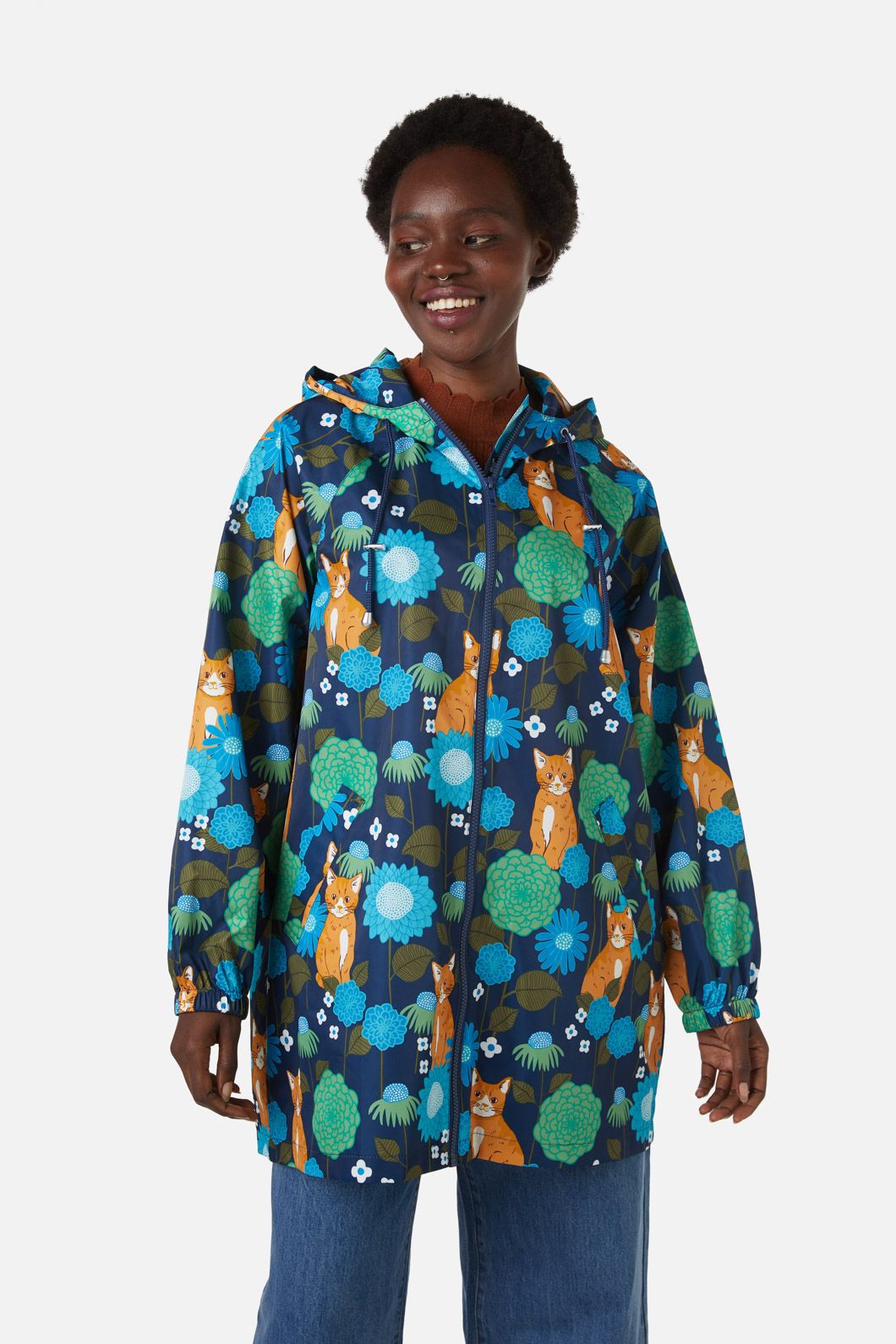 Cute Cats Rain Jacket