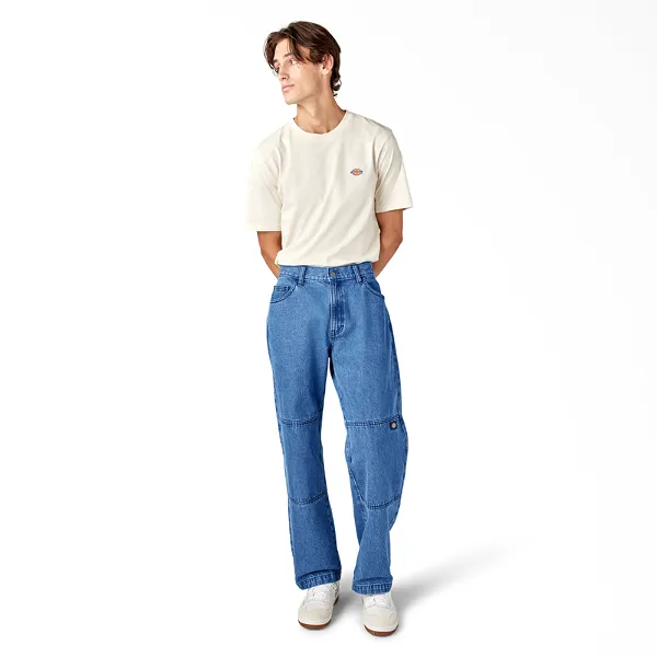 Dickies Loose Fit Double Knee Jeans - Stonewashed Vintage Blue