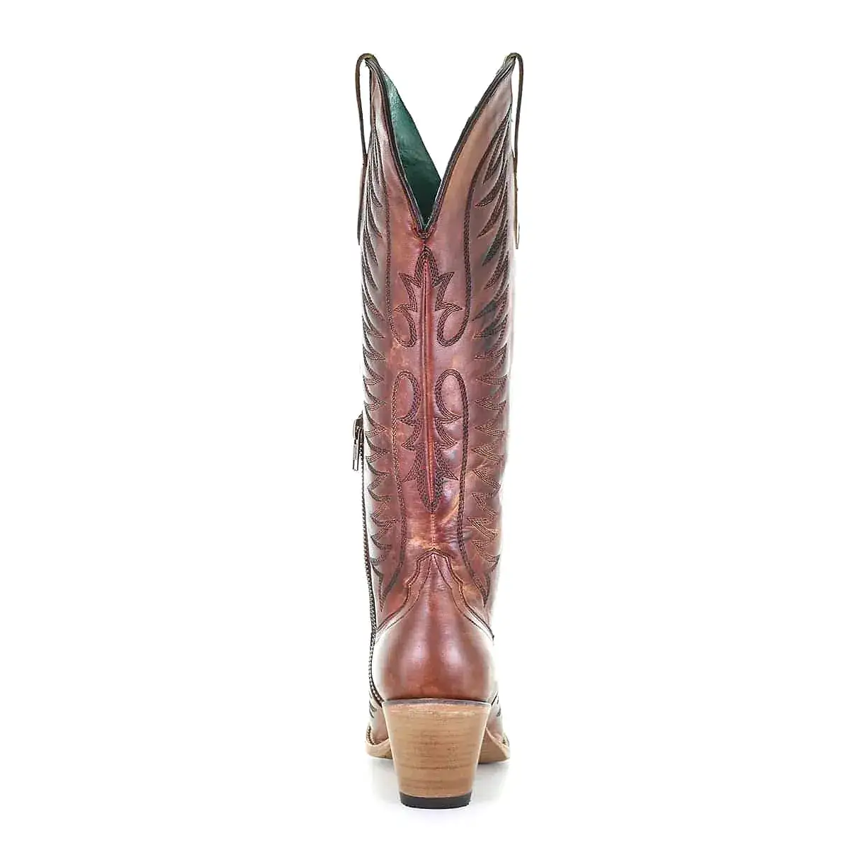 E1570 - M Corral brown western cowgirl leather long boots for women