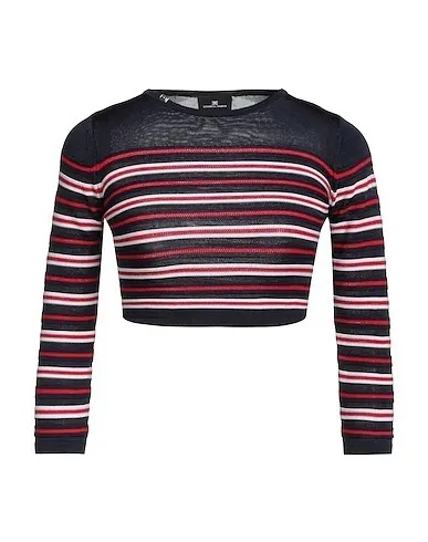 ELISABETTA FRANCHI  |Crew Neck Stripes Casual Style Long Sleeves