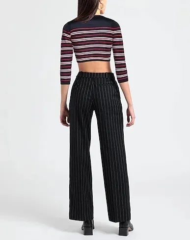 ELISABETTA FRANCHI  |Crew Neck Stripes Casual Style Long Sleeves