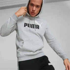 Essentials+ Two-Tone Big Logo Men's Hoodie | Light Gray Heather | PUMA Shoes | PUMA 