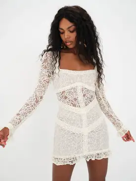 For Love & Lemons - Cleo Mini Dress - Ivory