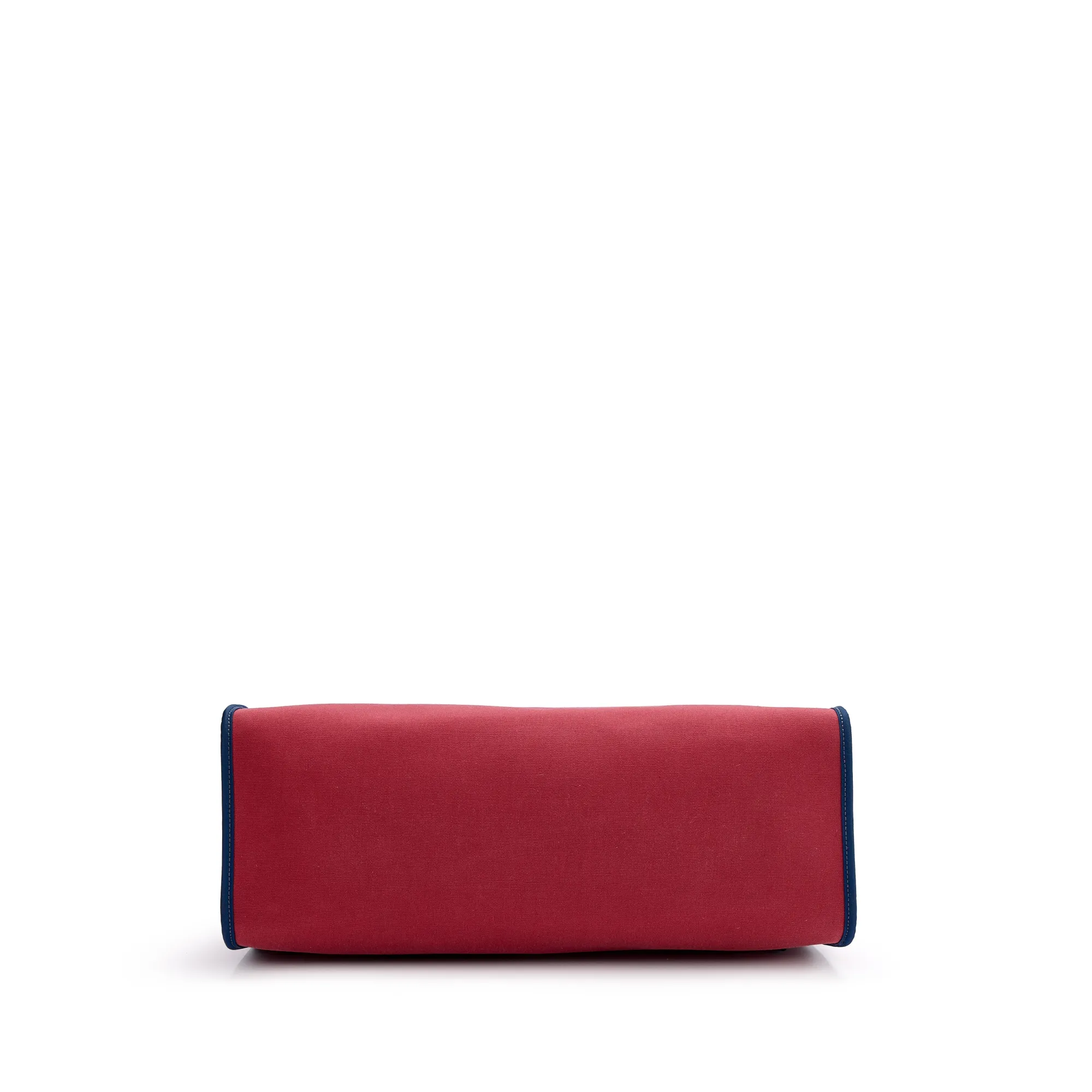 Hermès Natural Vache Hunter and Rouge Grenat and Bleu Saphir Toile Herbag 39 Palladium Hardware, 2014