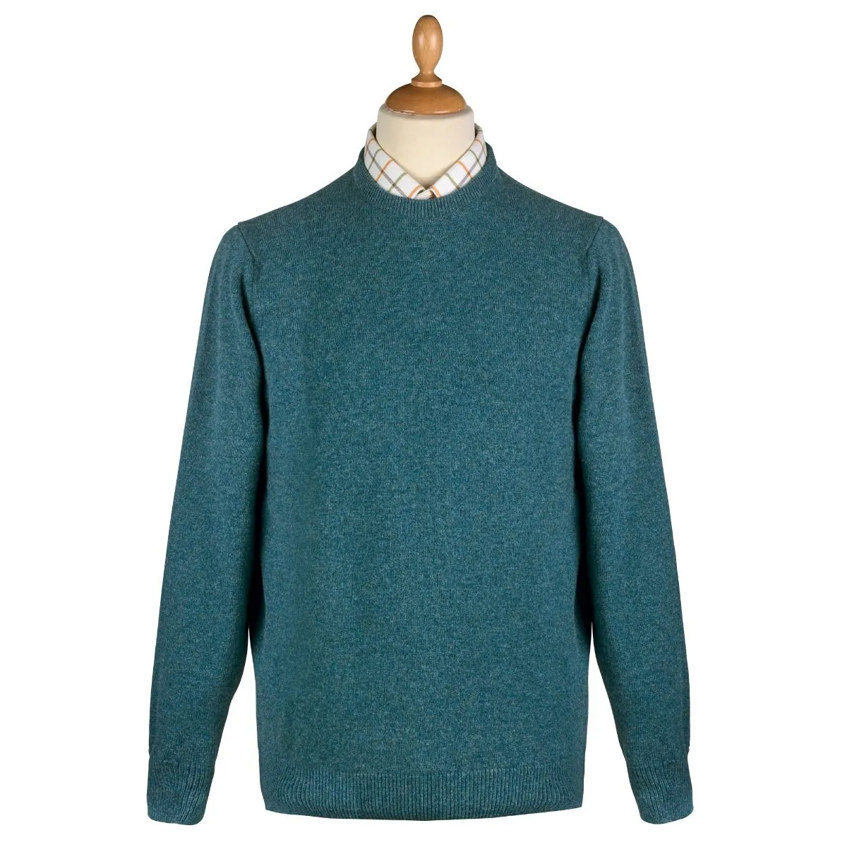 Hunter Green Lambswool Crew Neck Jumper