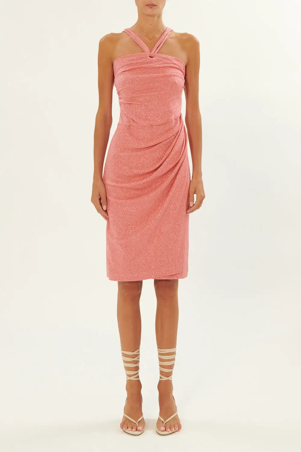 Iro - Makya Dress - Coral/Silver