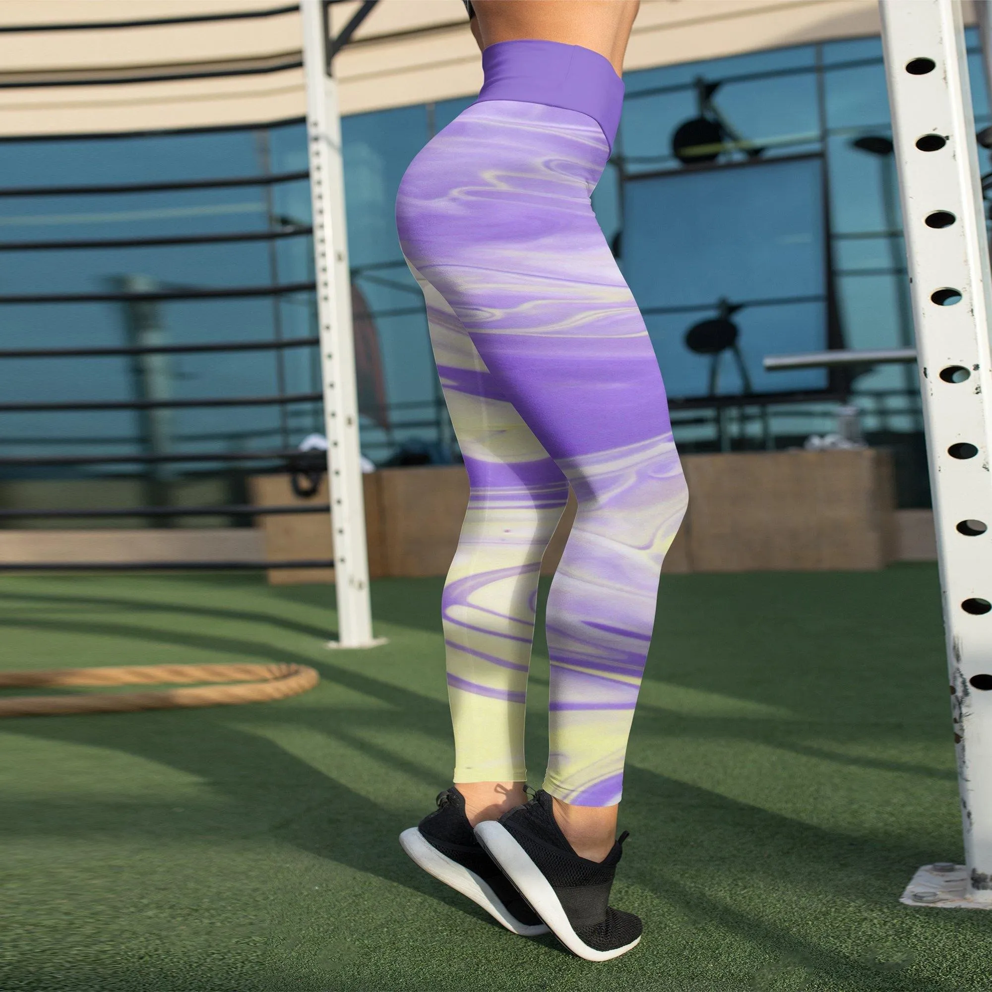 Jean Purple Liquid Leggings