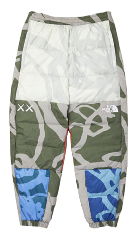 KAWS x The North Face Puffer Pants Grey