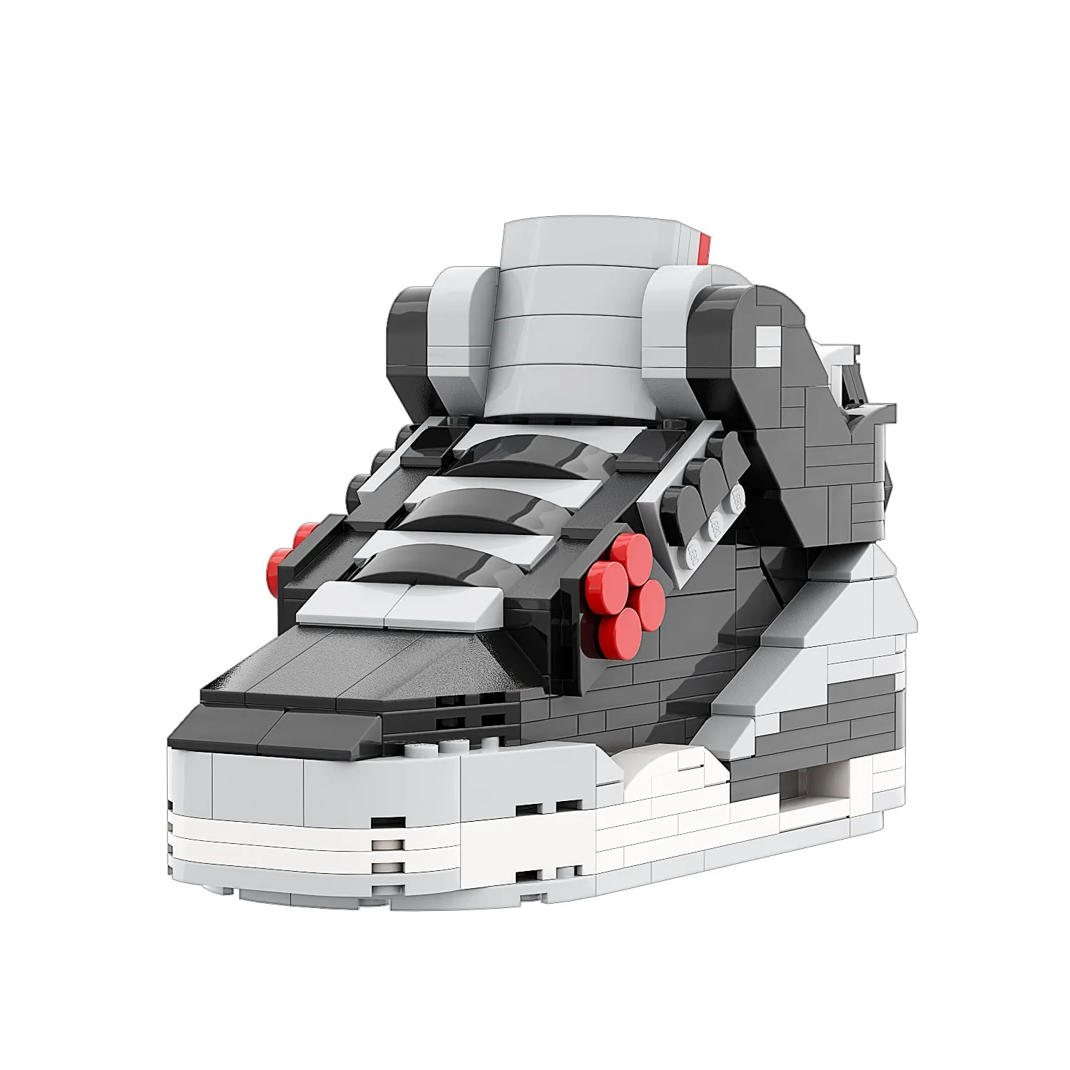 KICKSMINI AJ3 Black Cement Sneaker Bricks