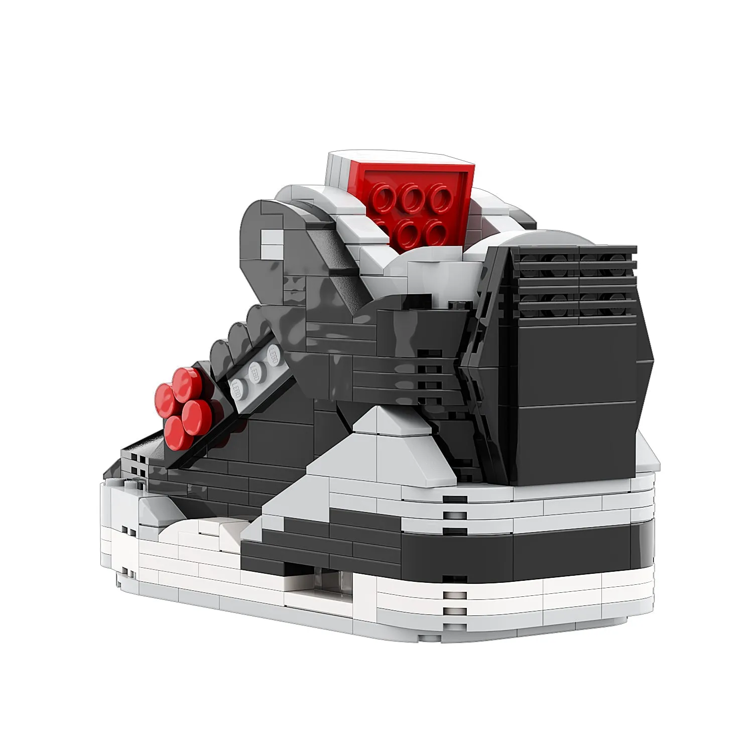 KICKSMINI AJ3 Black Cement Sneaker Bricks