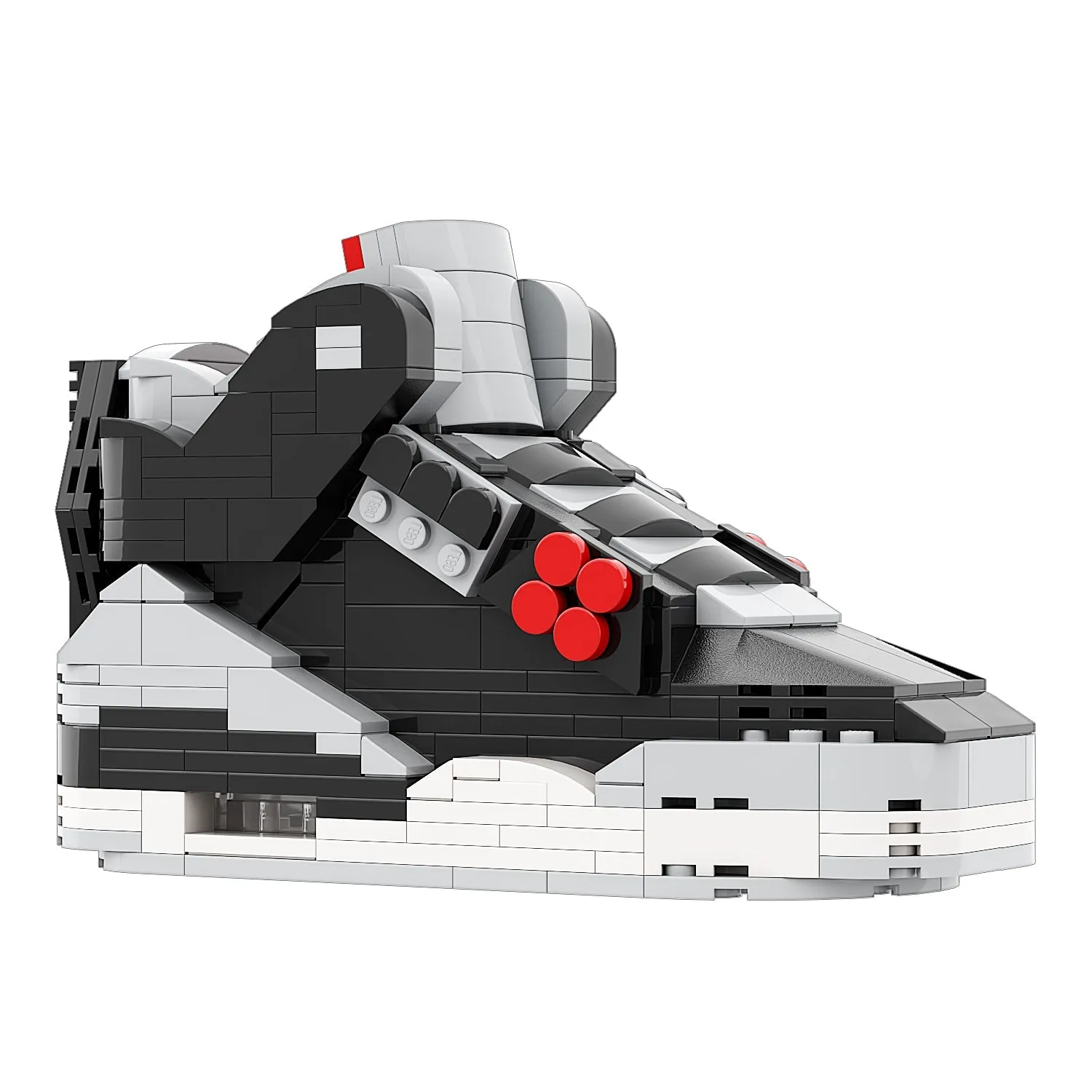 KICKSMINI AJ3 Black Cement Sneaker Bricks