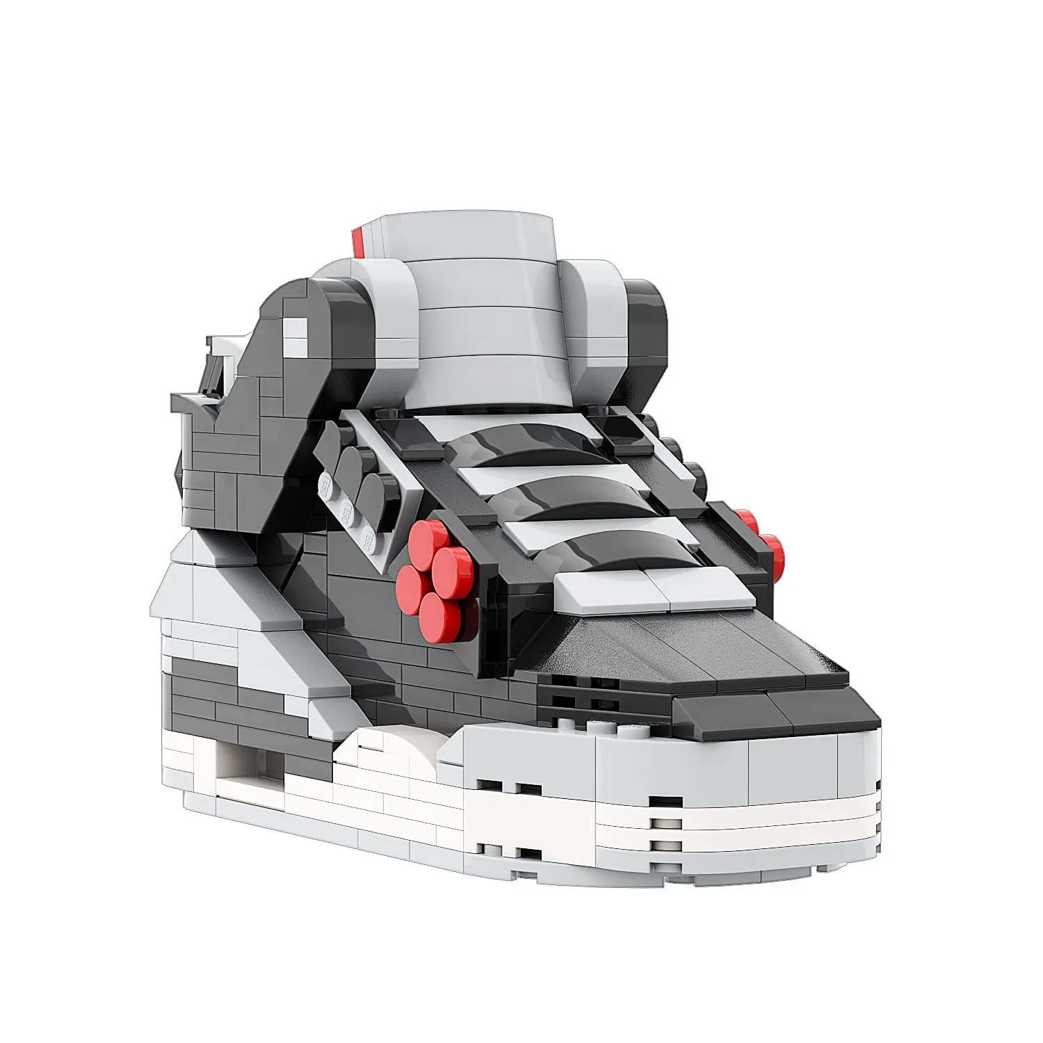 KICKSMINI AJ3 Black Cement Sneaker Bricks