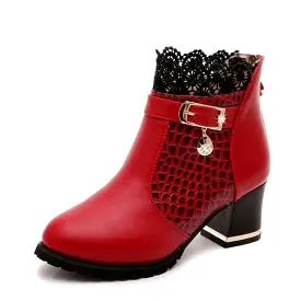 Lace Ankle Woman Boots