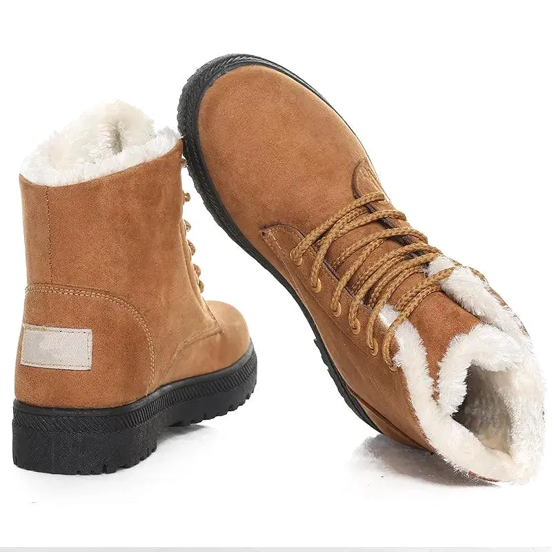 Lace Up Winter Women Snow Boots