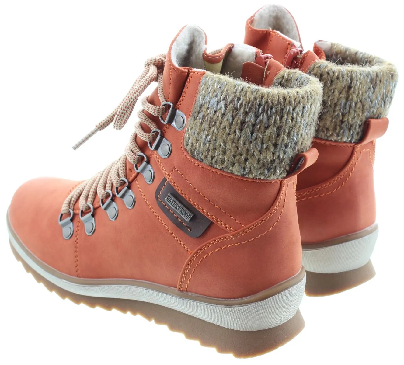 LUNAR Ladies Sycamore Waterproof Boots In Orange