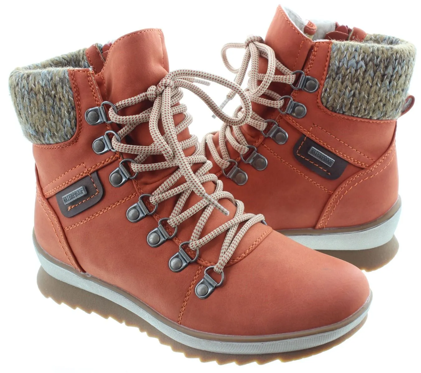 LUNAR Ladies Sycamore Waterproof Boots In Orange