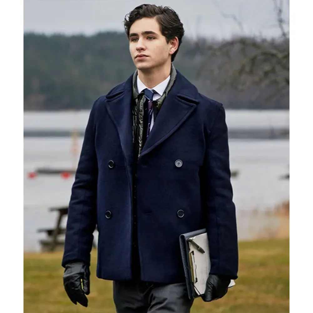 Malte Gårdinger Young Royals Navy Wool Peacoat