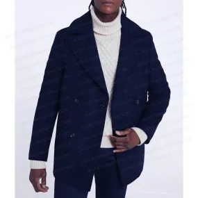 Malte Gårdinger Young Royals Navy Wool Peacoat