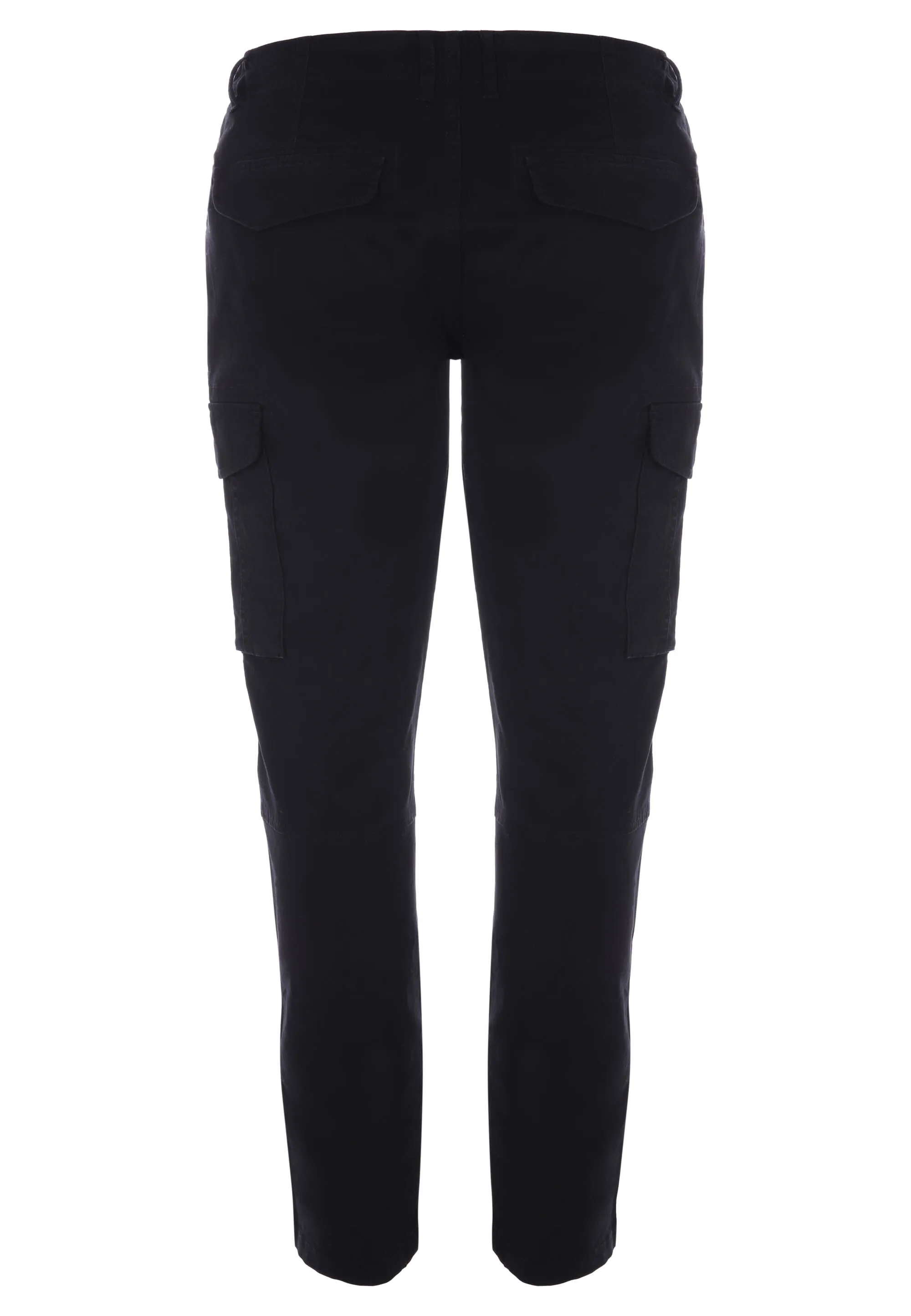 Mens Black Cargo Straight Leg Trousers