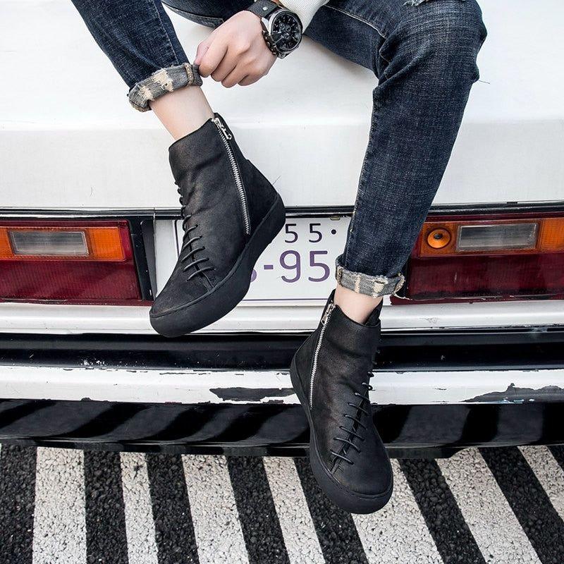 Men's Casual Shoes EH1138 - High-End Leather Ankle Boot