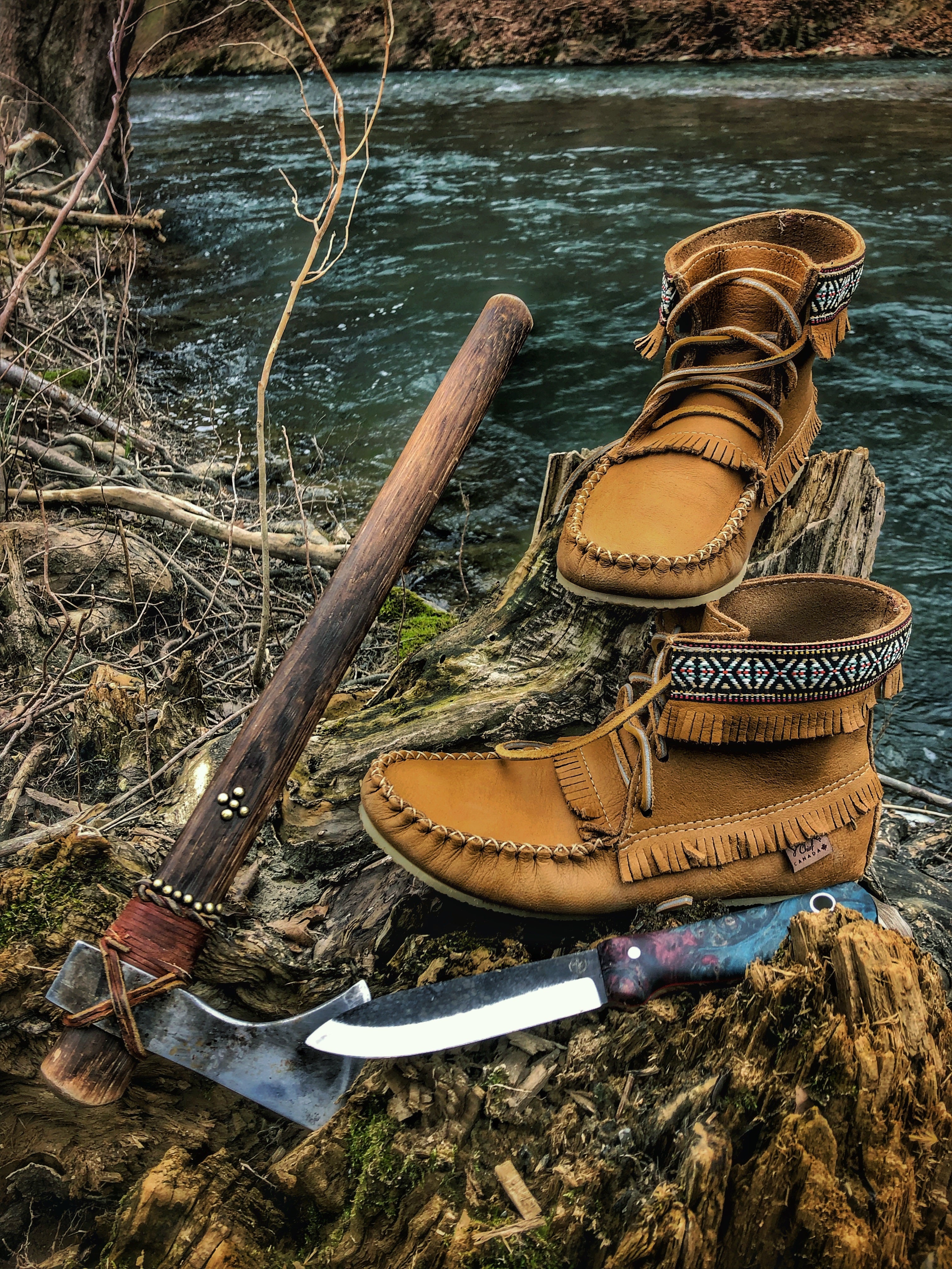 Men's Leather Moccasin Boots