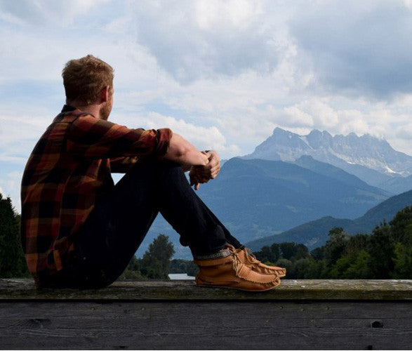 Men's Leather Moccasin Boots