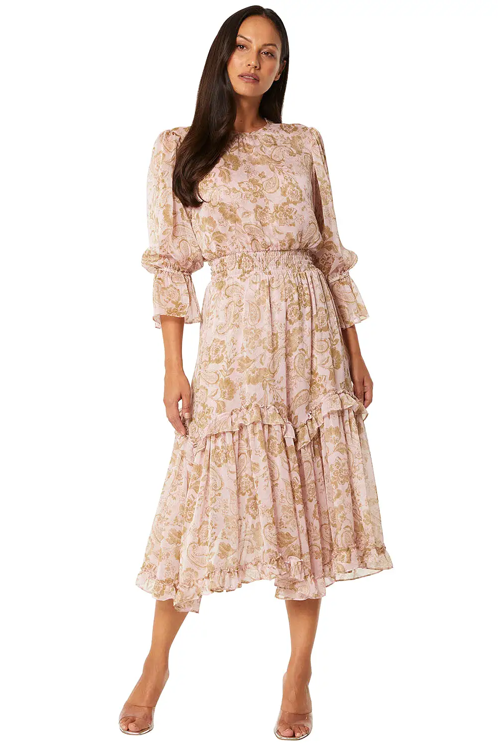 Misa - Ynes Dress - Rose Paisley