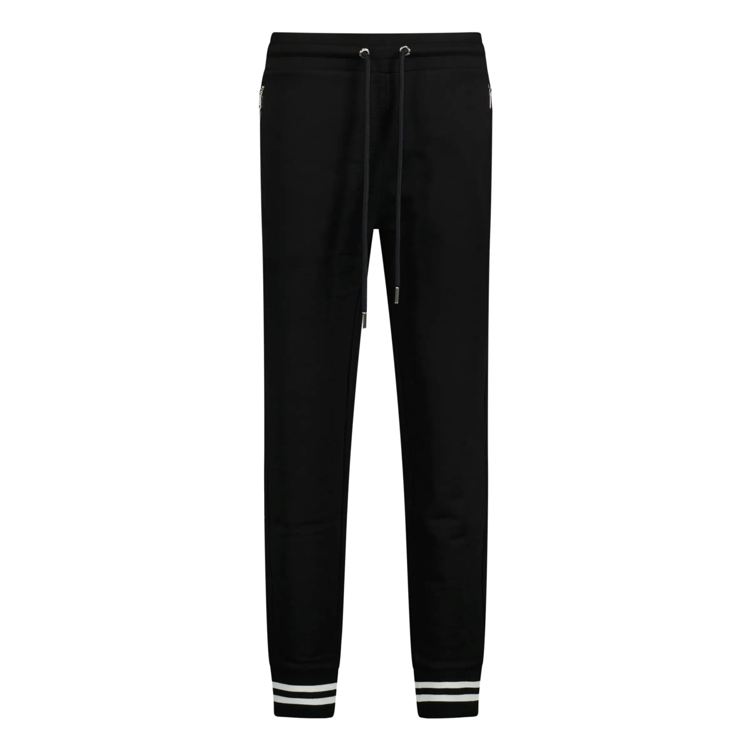 MONCLER LOGO PATCH COTTON JERSEY SWEATPANTS BLACK