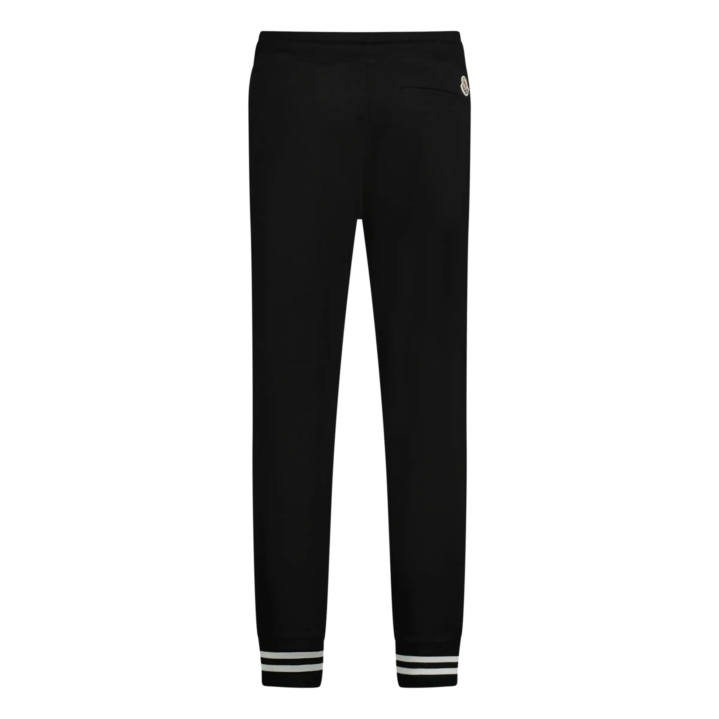 MONCLER LOGO PATCH COTTON JERSEY SWEATPANTS BLACK