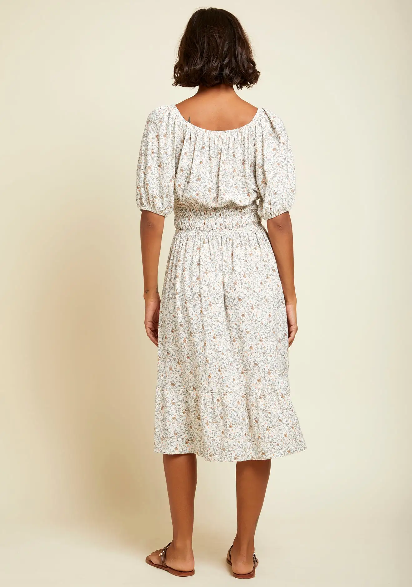 Nation LTD - Fabia Shirred Midi Dress - Meadow