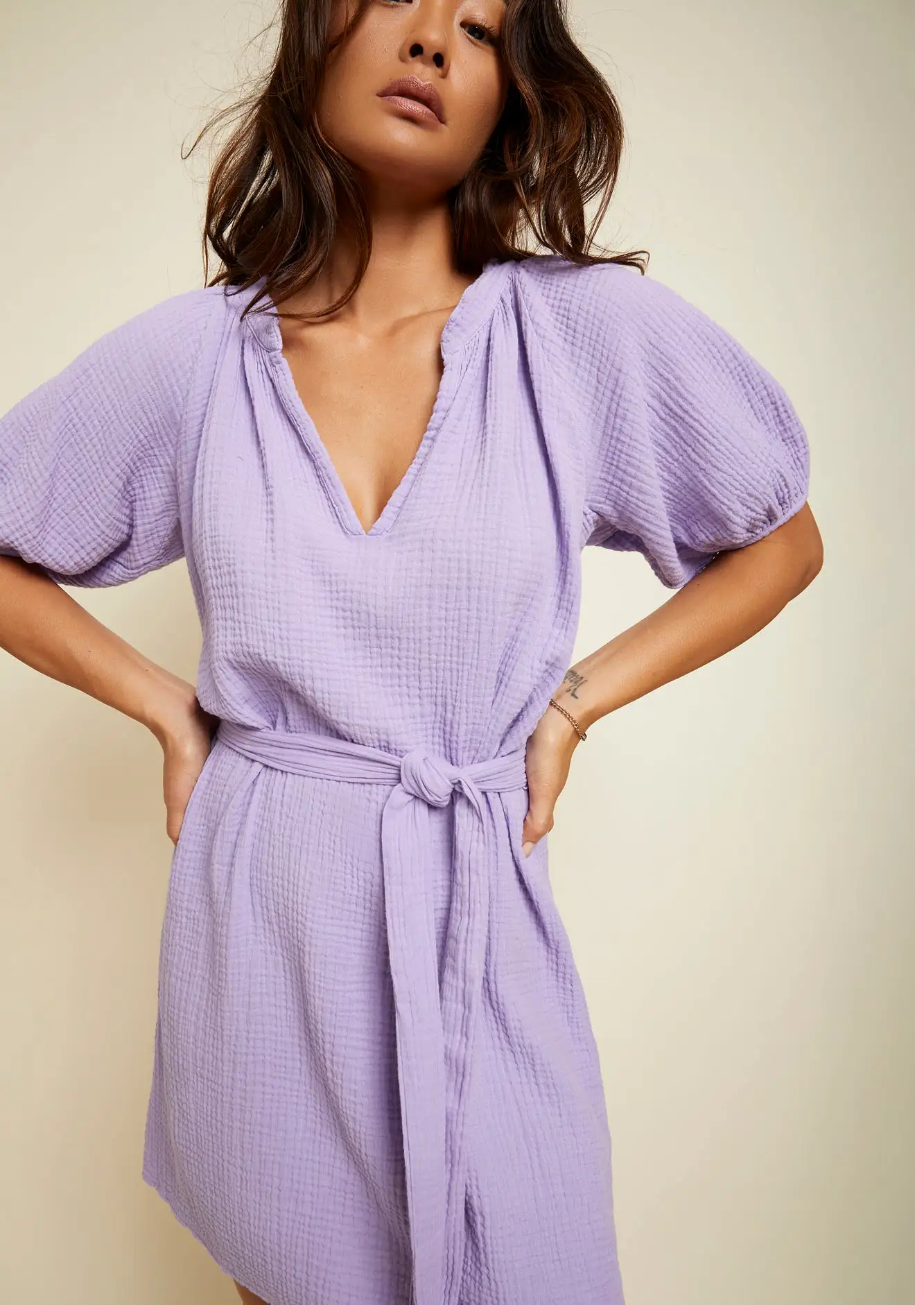 Nation LTD - Finley Belted Easy Dress - Lavender Fields